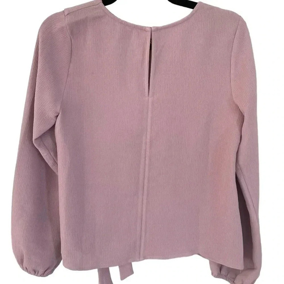 Anthropologie Greylin Chelsea Faux Wrap Top Long Sleeve Lilac - Picture 8 of 10